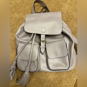 KC Jagger Leather Stylish Gray Backpack